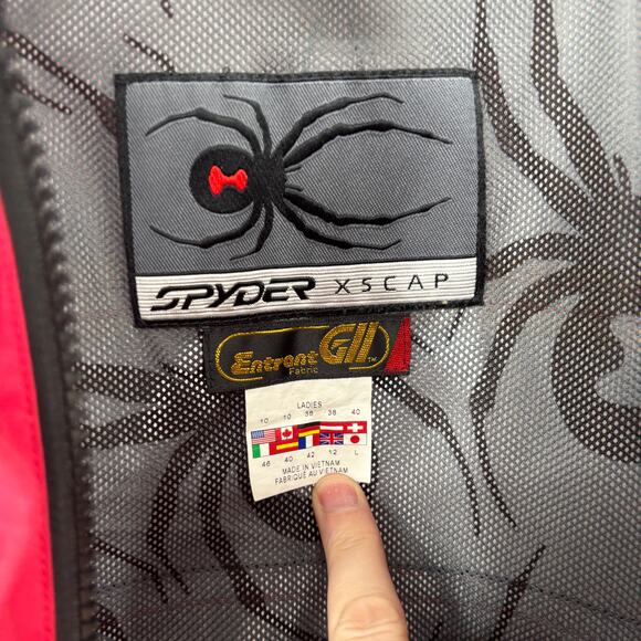 Spyder Womens‎ Ski Jacket XSCAP Entrant Red Nylon Shell Winter Coat Size 10 - Picture 12 of 12